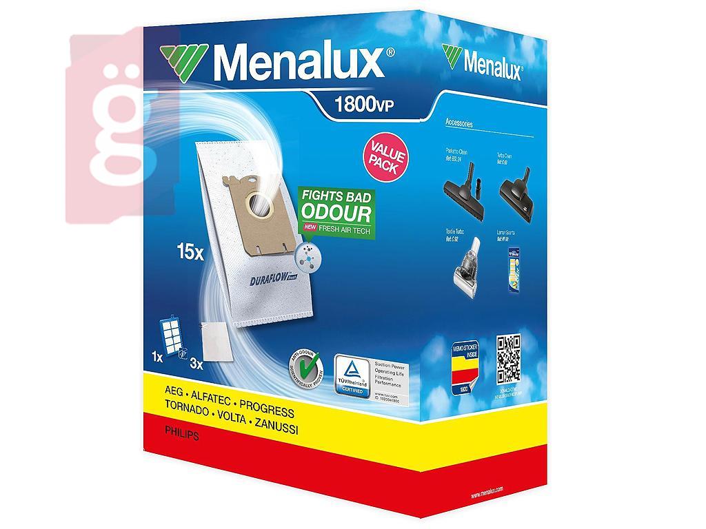 Kép a(z) IZ-E5/PH5GYMS15/SZETT Menalux 1800VP Electrolux / AEG / Philips S-BAG Gyári mikroszálas porzsák (15db+1db HEPA filter+3db motorfilter/csomag) 9001689083 nevű termékről