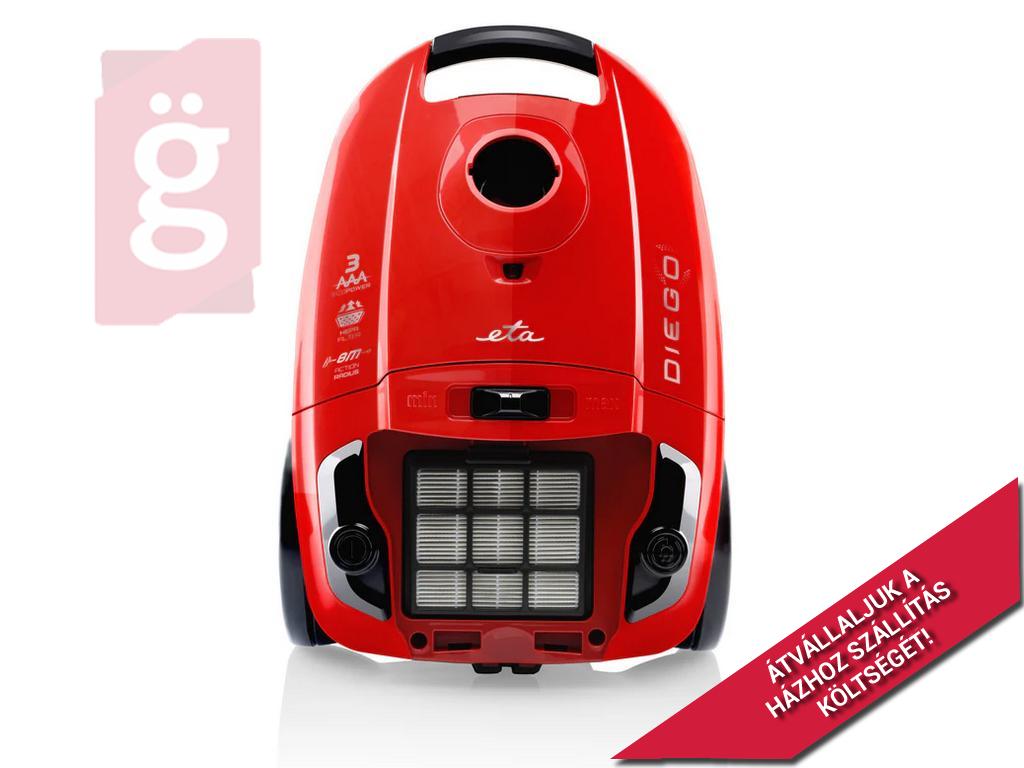 Kép a(z) ETA Diego 352190000 porzsákos háztartási porszívó 800W piros nevű termékről