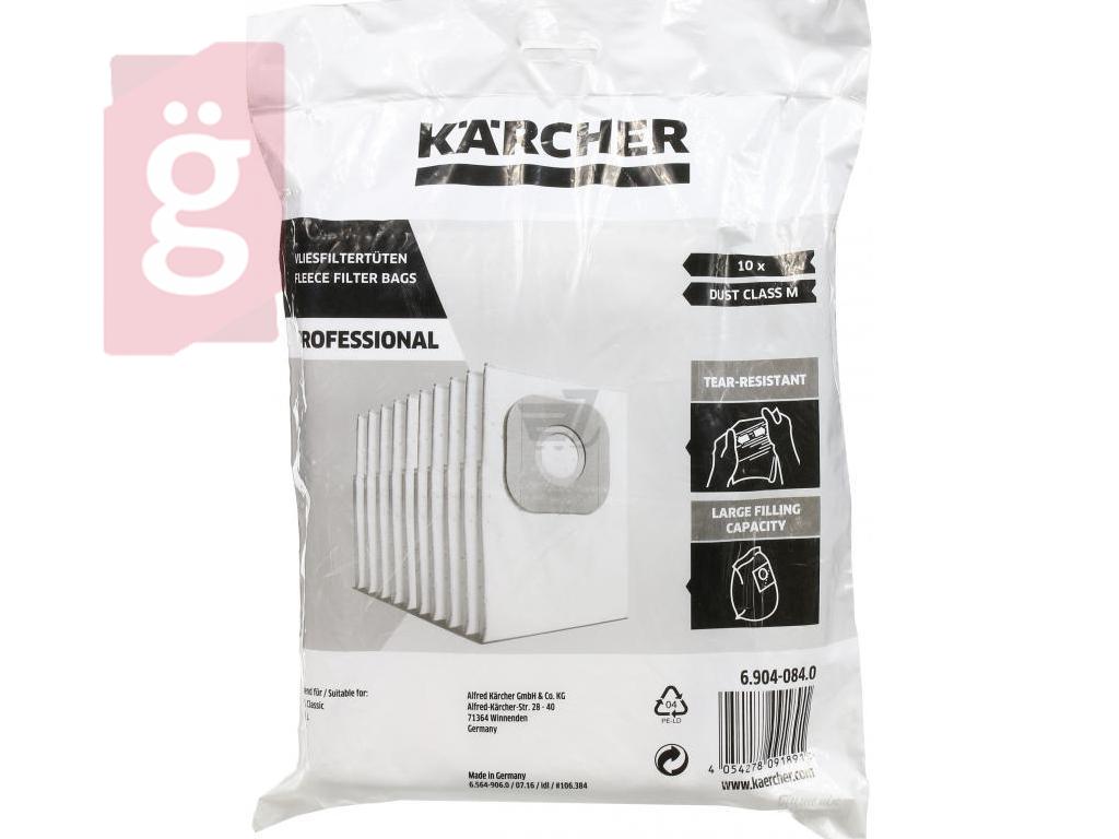 Kép a(z) IZ-KT7/T8GYS.10 KARCHER T 7/1 Classic / T 8/1 L Gyári mikroszálas porzsák (10db/csomag) 6.904-084.0 nevű termékről