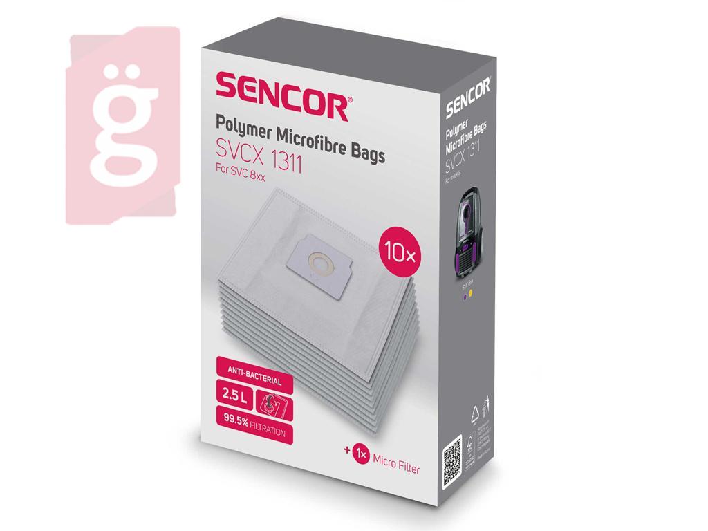 Kép a(z) IZ-SVCX1311 Sencor SVCX1311 / SVC 8 Gyári mikroszálas porzsák (10db+1filter/csomag) nevű termékről