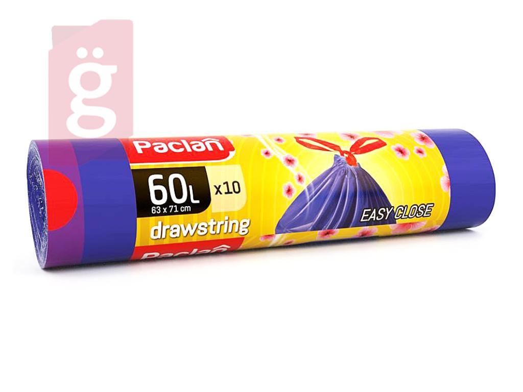 Kép a(z) Paclan Zárszalagos Illatos Szemeteszsák 60L (10db/tekercs) 63cmx71cm nevű termékről
