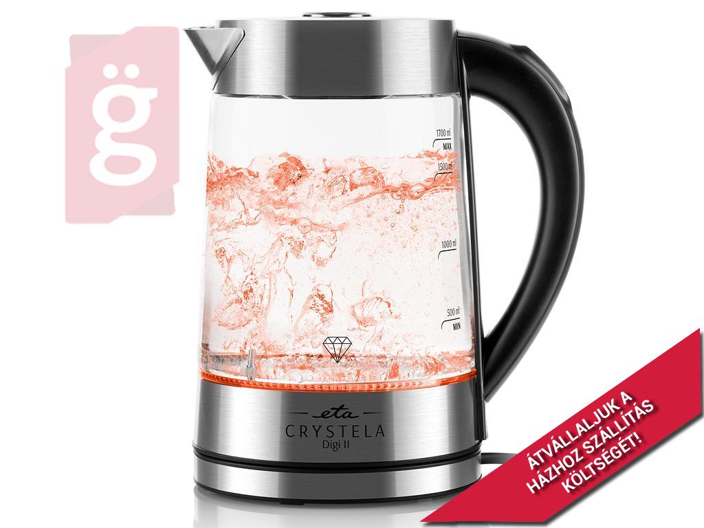 Kép a(z) Vízforraló ETA 5154 Crystela Digi II hőmérséklet-szabályzóval 1,7 liter / 2200W / 515490000 rozsdamentes nevű termékről