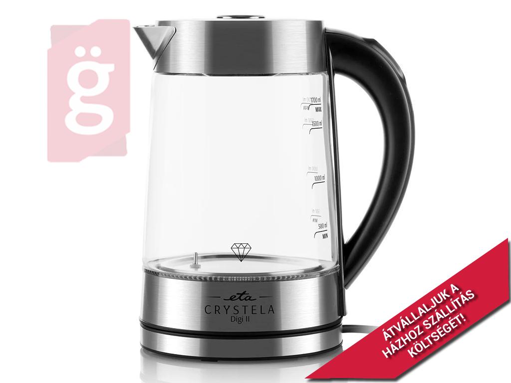 Kép a(z) Vízforraló ETA 5154 Crystela Digi II hőmérséklet-szabályzóval 1,7 liter / 2200W / 515490000 rozsdamentes nevű termékről