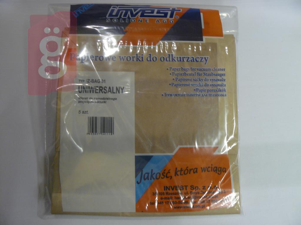 Kép a(z) IZ-BAG01 Invest Univerzális  Kompatibilis papír porzsák (5db/csomag) nevű termékről