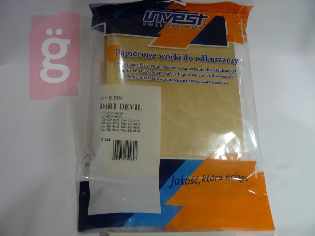 Kép a(z) IZ-DD4 Invest Kompatibilis papír porzsák (5db/csomag) nevű termékről