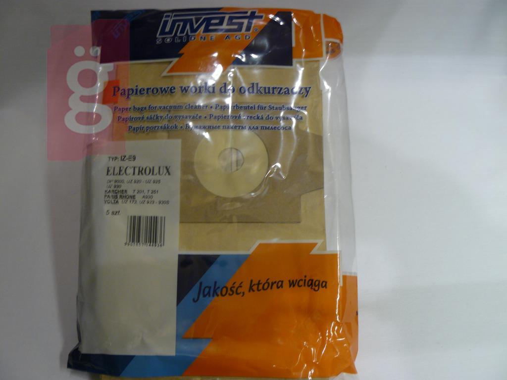 Kép a(z) IZ-E9 Invest Karcher T 201 / Nilfisk GD 930 Kompatibilis papír porzsák (5db/csomag) nevű termékről