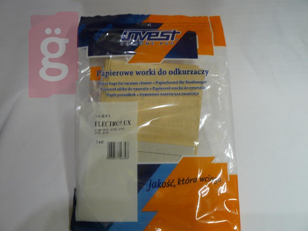Kép a(z) IZ-P1 Invest Electrolux Kompatibilis papír porzsák (5db/csomag) nevű termékről