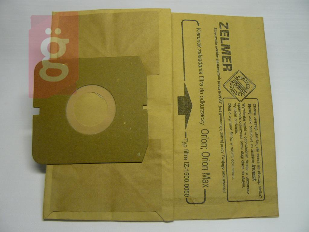 Kép a(z) IZ-1500.0055 Invest ZELMER Orion Twister Twist stb.Kompatibilis papír porzsák (5db/csomag) nevű termékről