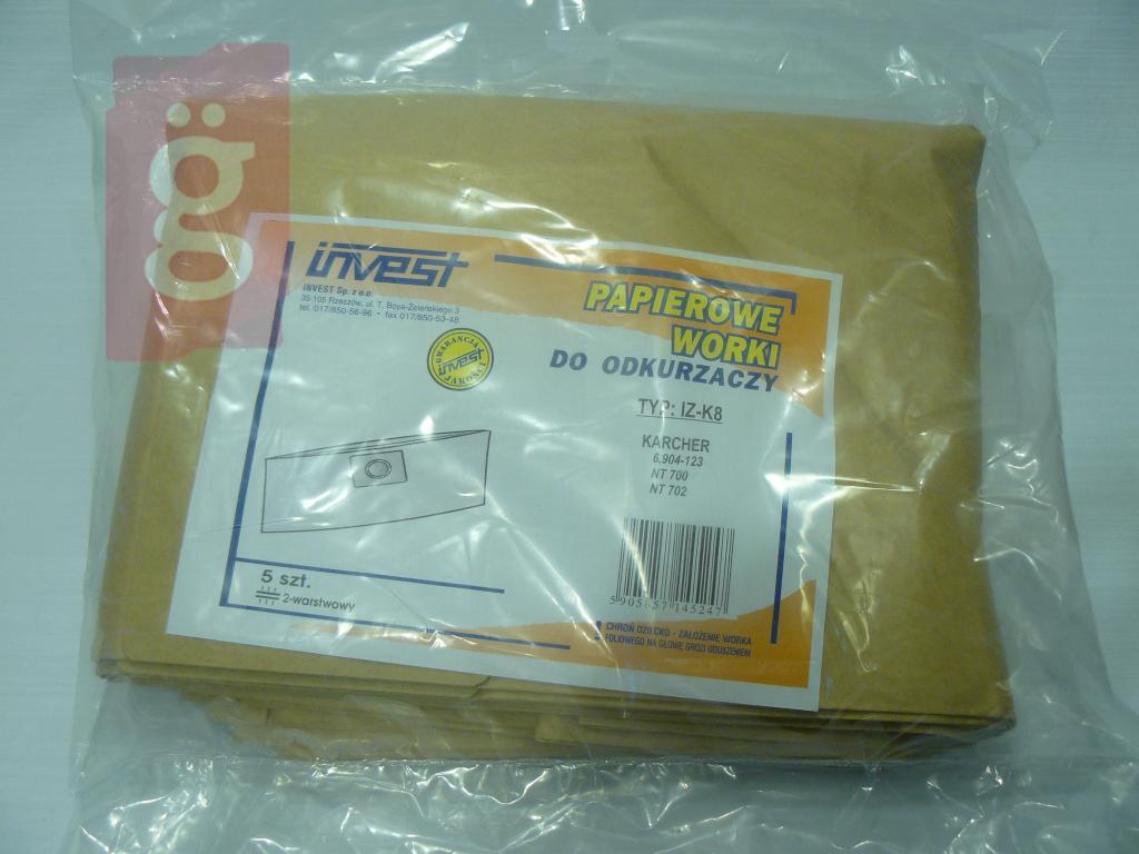 Kép a(z) IZ-K8 Invest KARCHER Kompatibilis papír porzsák (5db/csomag) nevű termékről
