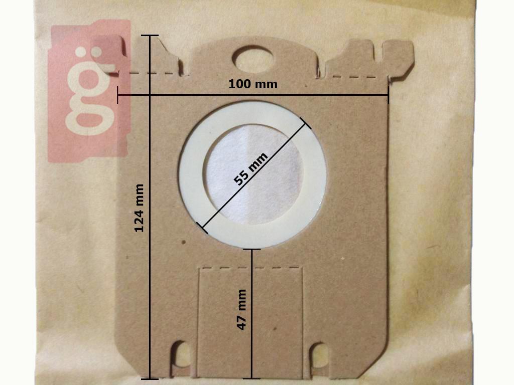 Kép a(z) IZ-E5/PH5 Invest Electrolux / AEG / Philips S-BAG  Kompatibilis papír porzsák (5db/csomag) nevű termékről