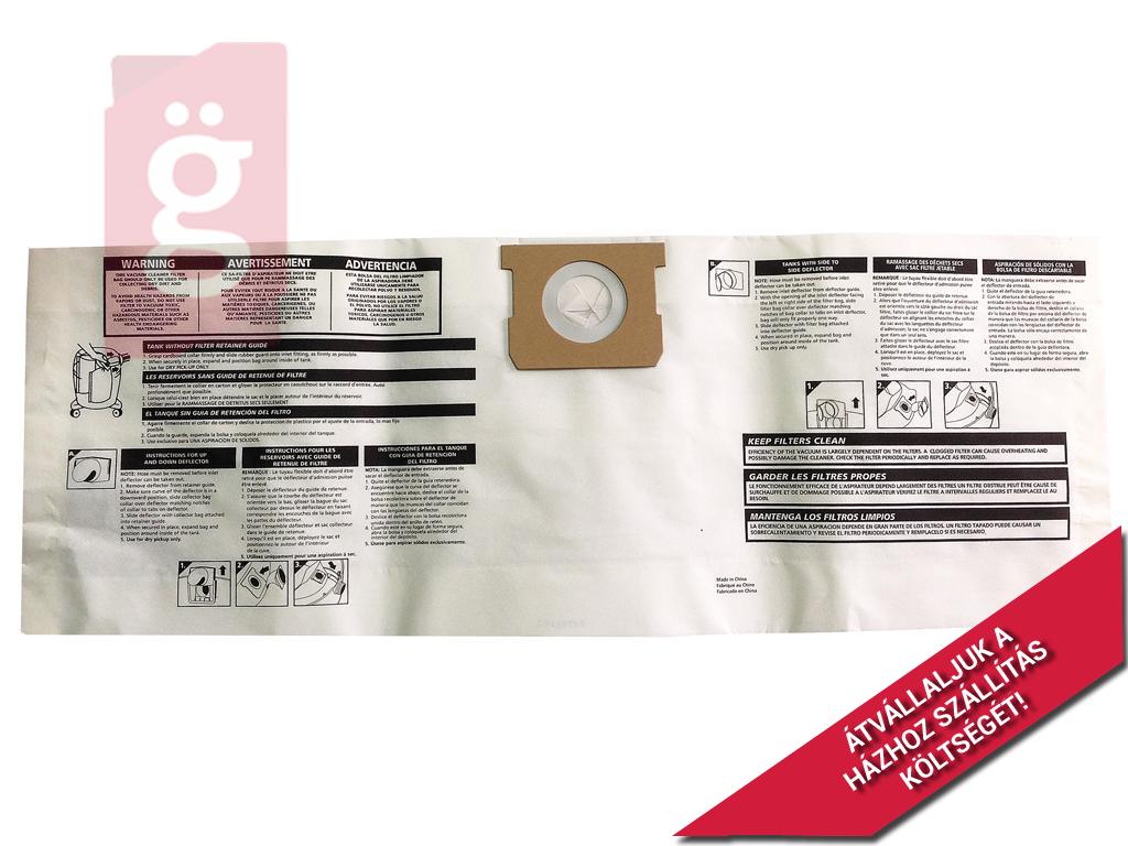 Kép a(z) IZ-PA20/30 ProfiAir PA 200 / PA 300 Gyári papír porzsák (5db/csomag)  nevű termékről