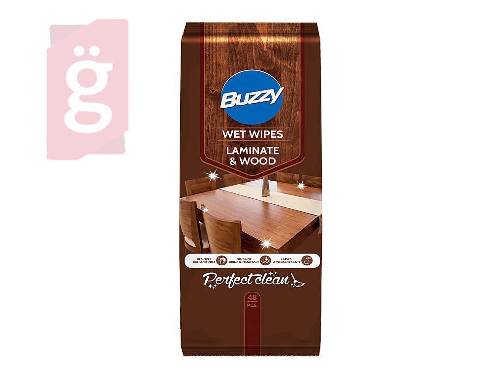 Kép a(z) Buzzy Nedves Törlőkendő Bútor Ápoló és Tisztító 48db/csomag  nevű termékről