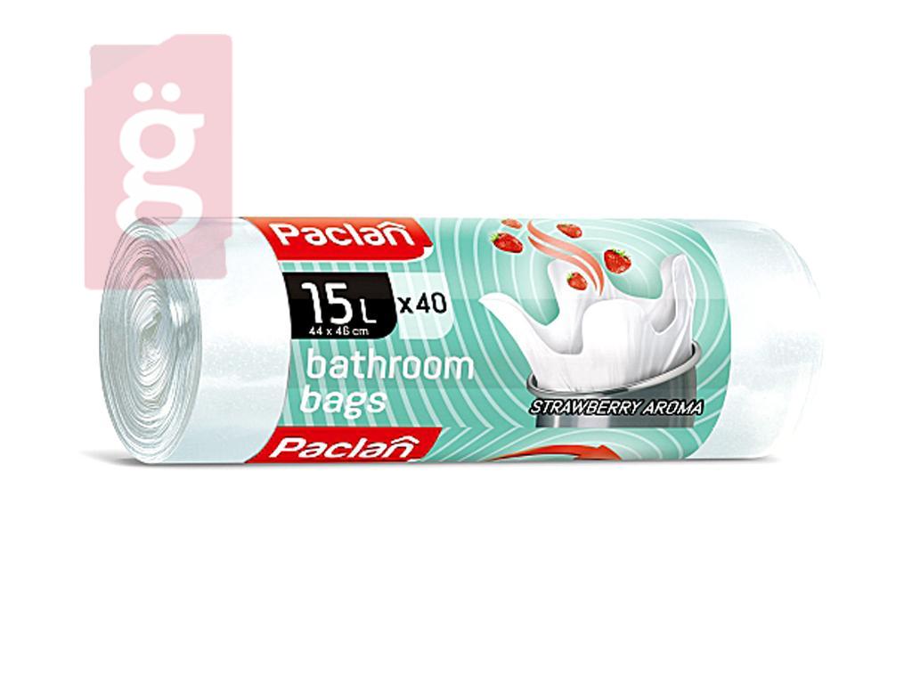 Kép a(z) Paclan Higiéniai Illatosított Pipere Szemeteszsák 15l (40db/tekercs) 44cmx51cm 8my nevű termékről