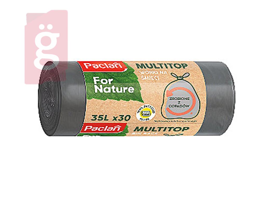 Kép a(z) Paclan For Nature Multi Top Szemeteszsák 35L (30db/tekercs) 16my nevű termékről