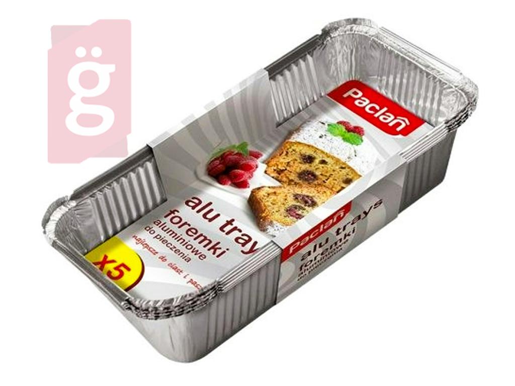 Kép a(z) Paclan Alu-sütőforma 5db/csomag 23cmx10cm (Sütéshez, fagyasztáshoz egyaránt!) nevű termékről