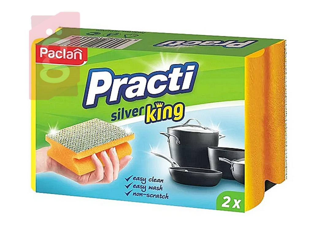 Kép a(z) Paclan Practi Silver King Mosogatószivacs 2db/csomag nevű termékről