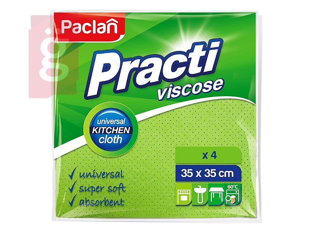 Kép a(z) Paclan Practi Viszkóz Univerzális Törlőkendőkendő 35cmx35cm 4db/csomag nevű termékről