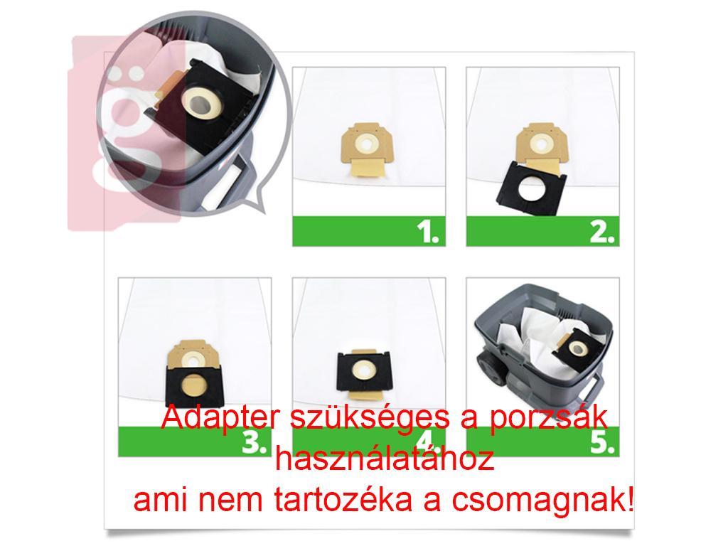 Kép a(z) IZ-K30S-PREMIUM IPARI KARCHER NT 30/1 Tact L / NT 30/1 Ap L Kompatibilis mikroszálas porzsák (5db/csomag) 5 rétegű / (2.889-154.0 helyett) nevű termékről
