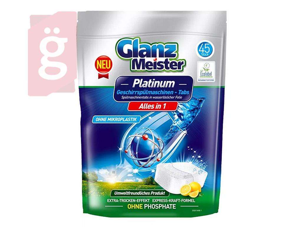 Kép a(z) Glanz Meister Platinum Mosogatógép Tabletta 45db ECO Label  nevű termékről
