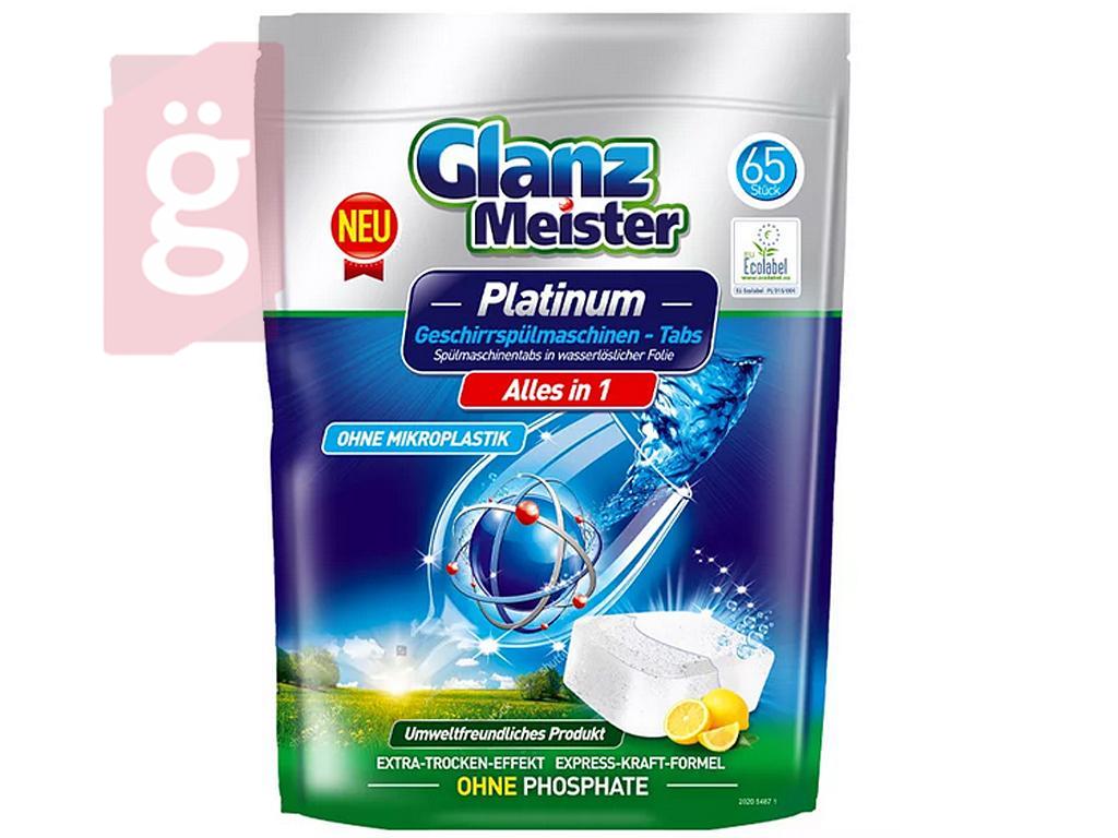 Kép a(z) Glanz Meister Platinum Mosogatógép Tabletta 65db ECO Label  nevű termékről