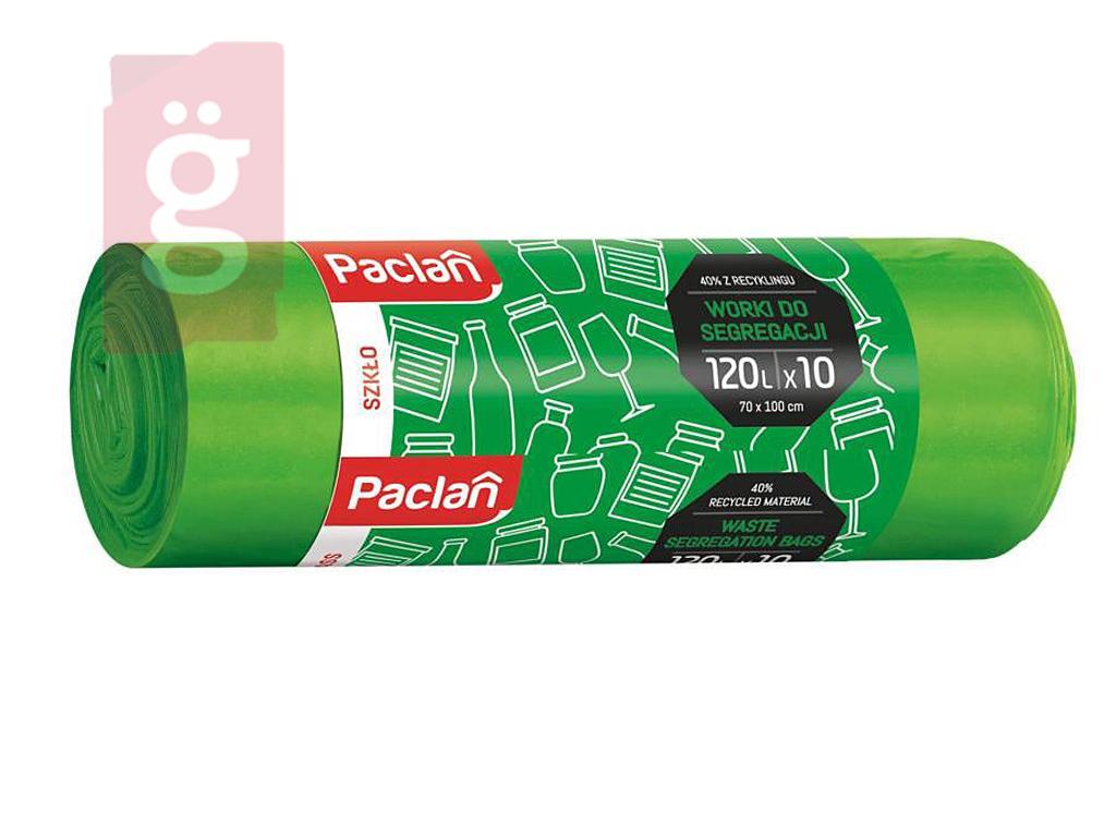 Kép a(z) Paclan Szelektív Üveg Gyűjtő Szemeteszsák 120L (10db/tekercs) 70cmx110cm 17my nevű termékről