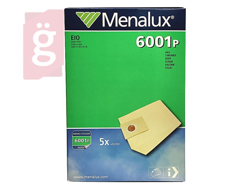 Kép a(z) IZ-EIO40GY.1F Menalux 6001P EIO stb. Gyári papír porzsák (5db+1filter/csomag) nevű termékről
