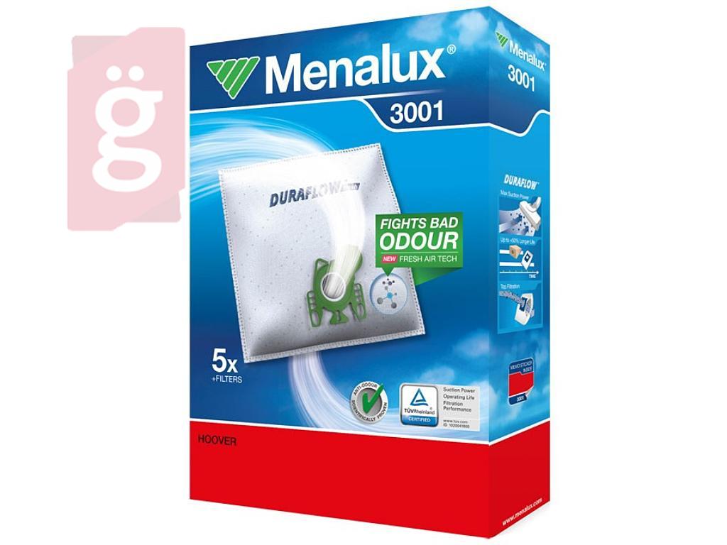Kép a(z) IZ-H125GYS.2F Menalux 3001 HOOVER Telios Gyári mikroszálas porzsák (5db+2filter/csomag) nevű termékről