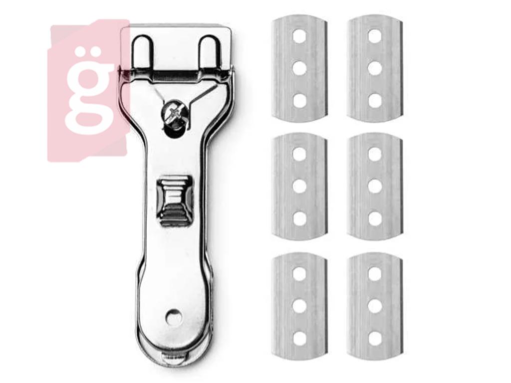 Kép a(z) Kerámia kaparó indukciós főzőlapok, kerámia és üveg felületek tisztításához 6db pengével nevű termékről